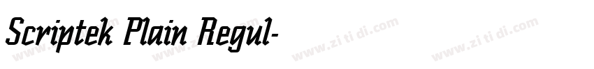 Scriptek Plain Regul字体转换